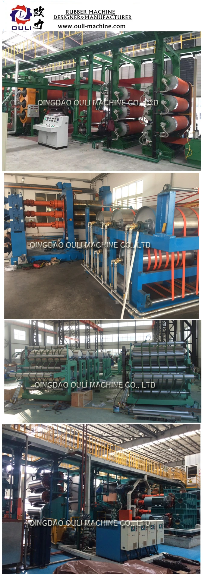 Rubber Textile Making Machines with Calender Line and Water Cooling Rolls Unit