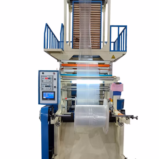 High Speed Full Automatic PE Poly Plastic Nylon Rubber Film Pbat PLA Biodegradable LDPE Layer Film Blowing Machine Blown Film Extruder Film Blown Machine