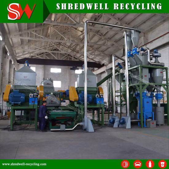 Full Automatic Waste Tire Recycling Machine for Scrap Tyres Grinding Rubber Powder Produce System